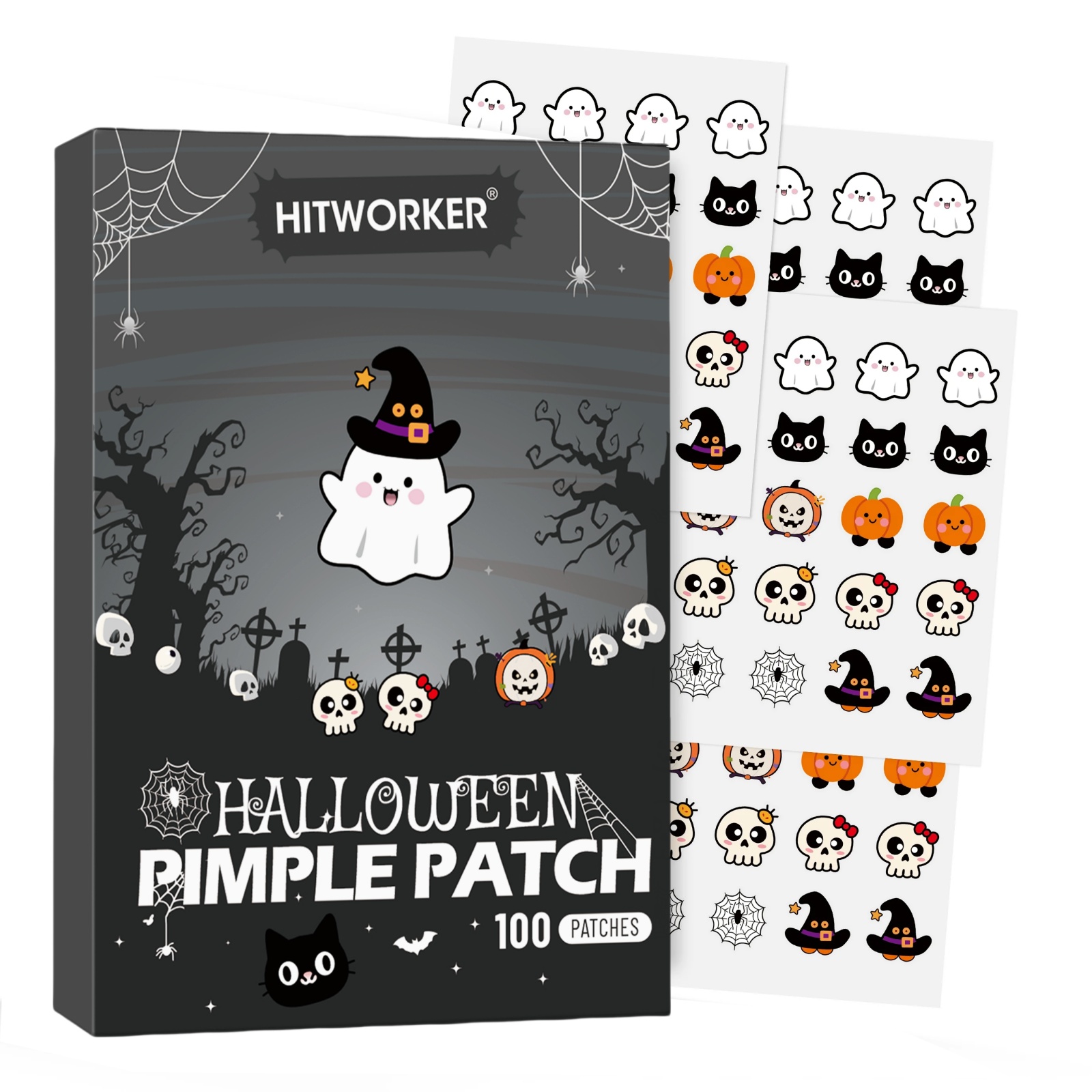Skincare Glowing - 100pcs HITWORKER Halloween Hydrocolloid Acne Patches