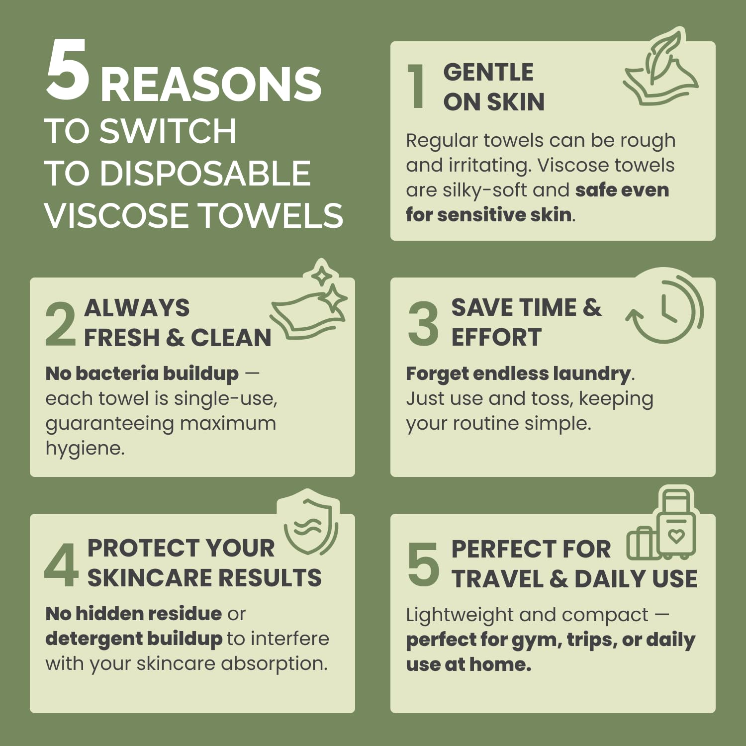 Disposable Face Towels XL 10x1 - огляд і ціна Xl Skincare