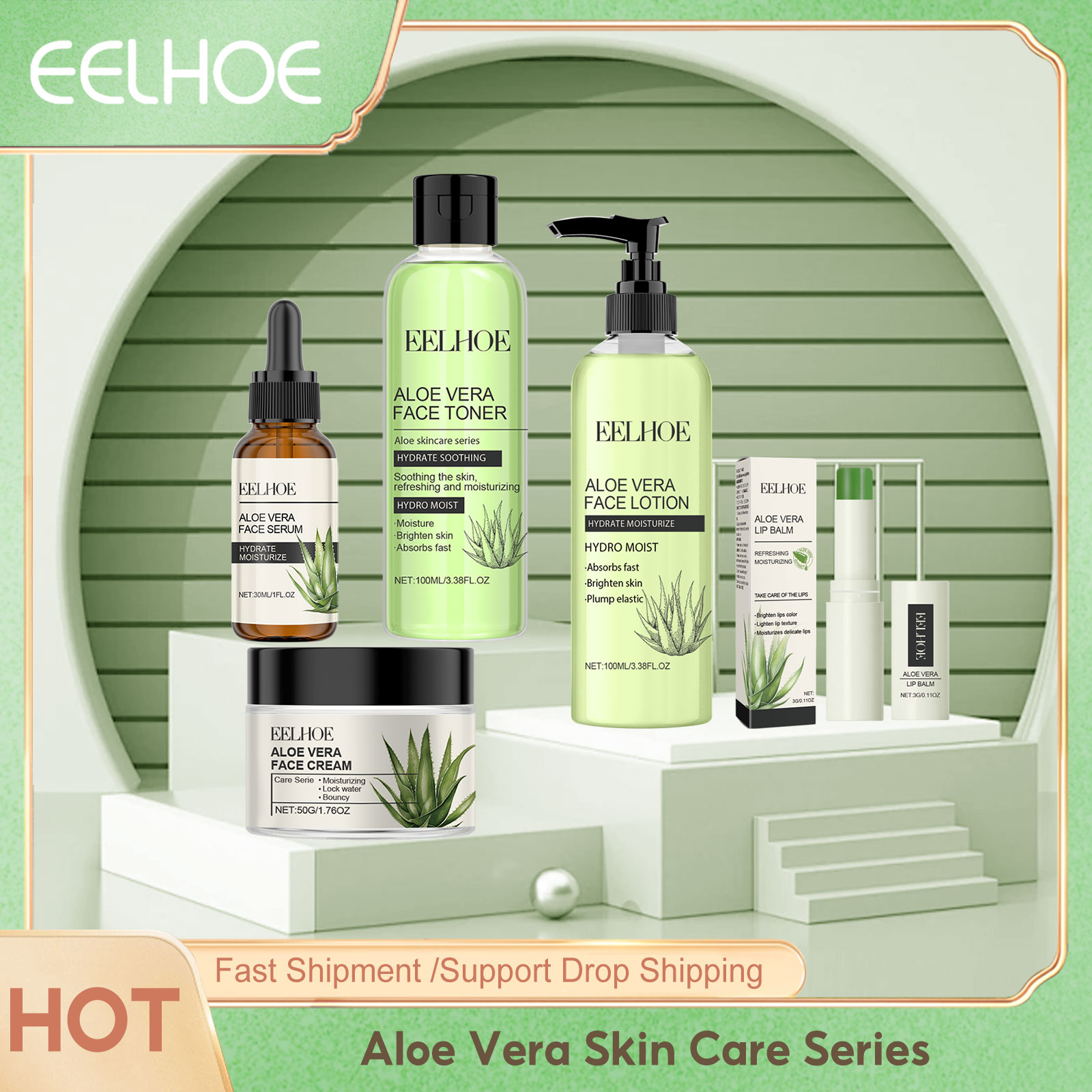 Eelhoe Aloe Vera Skin Care Ser - огляд і ціна Skincare Glowing