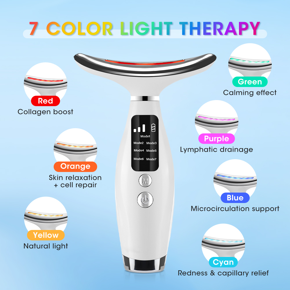 7 Colors LED Lights Therapy Fa - огляд і ціна Skincare Glowing